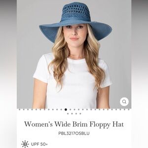 San Diego Hat Company Blue Wide Brim Hat